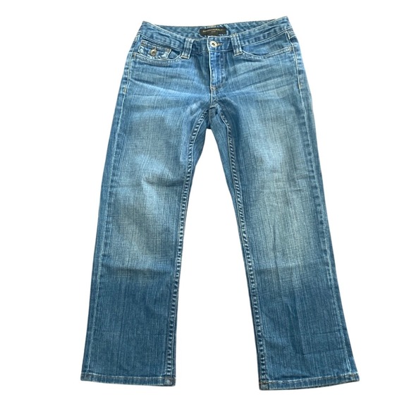 Banana Republic Mid-Rise Cropped Jeans Light‎ Wash Pockets Cotton Blend SZ 2 - Picture 1 of 7